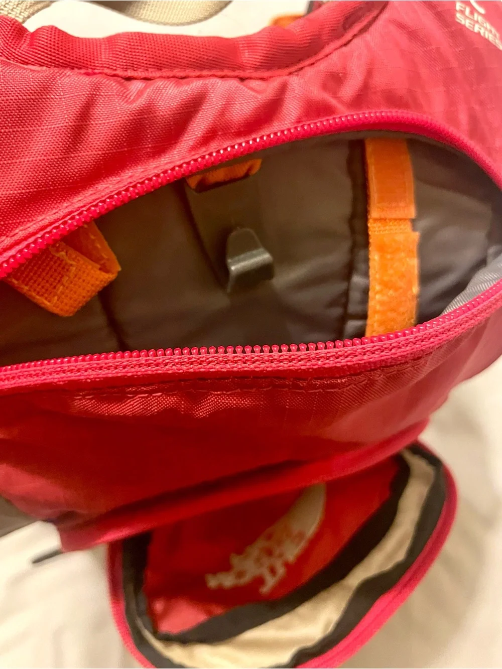 The North Face Red and Tan Hydration Vest Pack